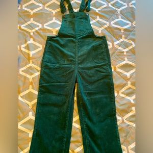 Cat & Jack girls green corduroy overalls